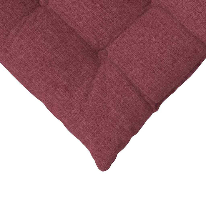 Perne de Șezut 4 pcs Roșu Vin 40 x 40 x 6 cm țesătură - WALTI WALTI