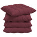 Perne de Șezut 4 pcs Roșu Vin 40 x 40 x 6 cm țesătură - WALTI WALTI