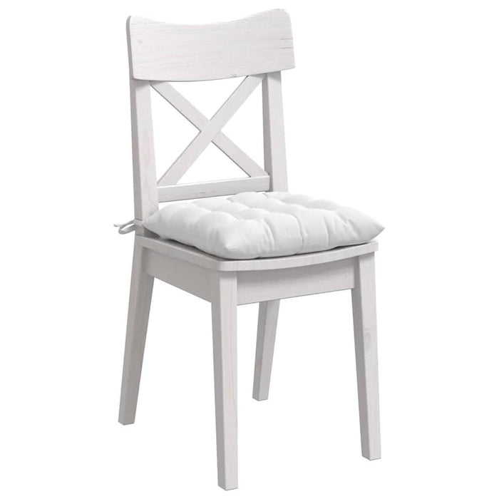 Perne de Șezut 4 pcs Alb 40 x 40 x 6 cm țesătură - WALTI WALTI