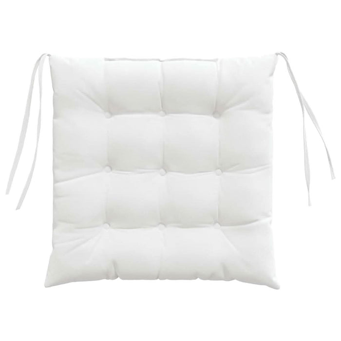 Perne de Șezut 4 pcs Alb 40 x 40 x 6 cm țesătură - WALTI WALTI