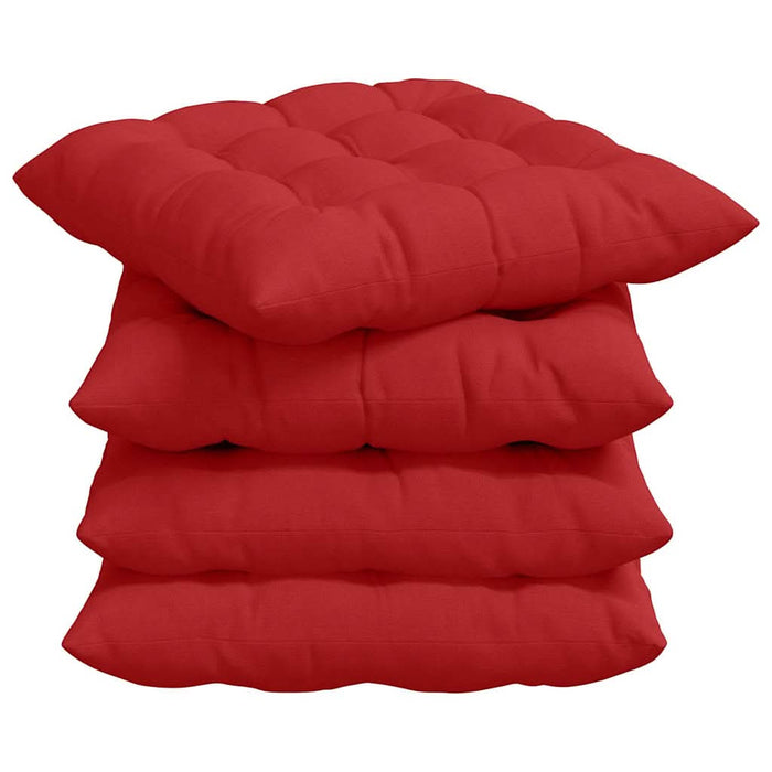 Perne de Șezut 4 pcs Roșu 40 x 40 x 6 cm țesătură - WALTI WALTI
