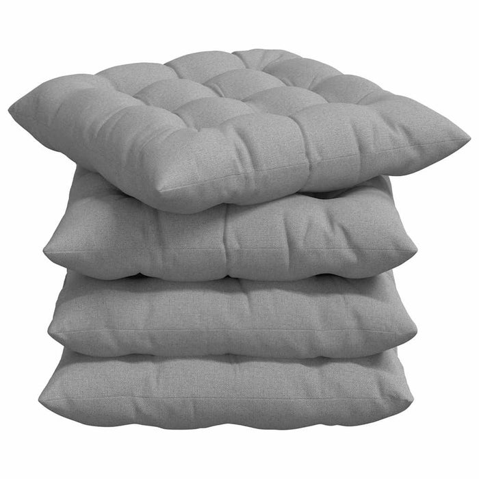 Perne de Șezut 4 pcs Gri nori 40 x 40 x 6 cm țesătură - WALTI WALTI