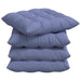 Perne de Șezut 4 pcs Albastru Jeans 40 x 40 x 6 cm țesătură - WALTI WALTI