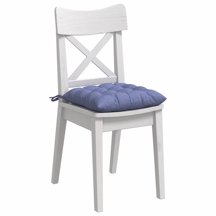 Perne de Șezut 4 pcs Albastru Jeans 40 x 40 x 6 cm țesătură - WALTI WALTI