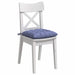 Perne de Șezut 4 pcs Albastru Jeans 40 x 40 x 6 cm țesătură - WALTI WALTI