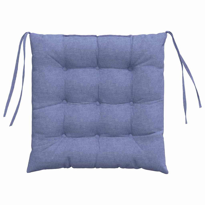 Perne de Șezut 4 pcs Albastru Jeans 40 x 40 x 6 cm țesătură - WALTI WALTI