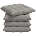 Perne de Șezut 4 pcs Gri deschis 40 x 40 x 6 cm Microfibră - WALTI WALTI
