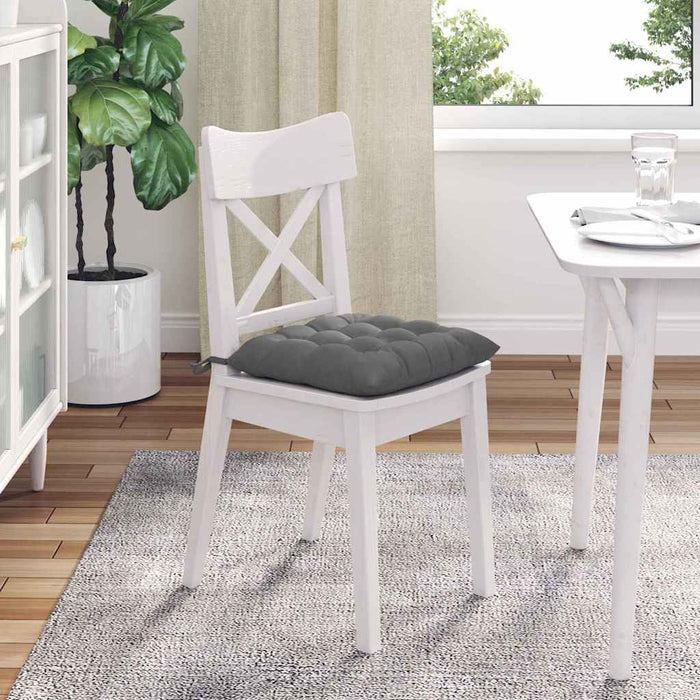 Perne de Șezut 4 pcs Gri închis 40 x 40 x 6 cm Microfibră - WALTI WALTI