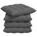 Perne de Șezut 4 pcs Gri închis 40 x 40 x 6 cm Microfibră - WALTI WALTI