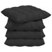 Perne de Șezut 4 pcs Negru 40 x 40 x 6 cm Microfibră - WALTI WALTI