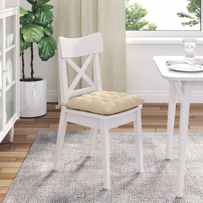 Perne de Șezut 4 pcs Crem 40 x 40 x 6 cm Microfibră - WALTI WALTI