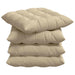 Perne de Șezut 4 pcs Crem 40 x 40 x 6 cm Microfibră - WALTI WALTI