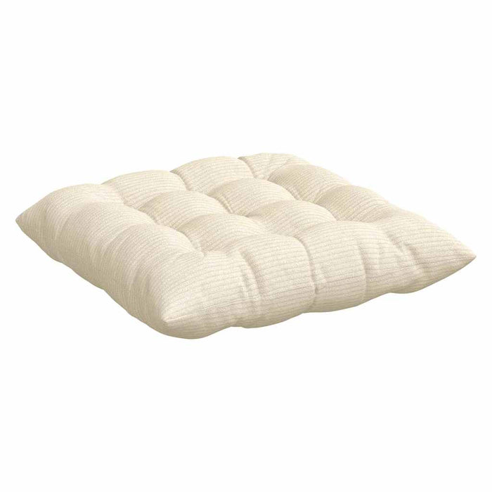 Perne de Șezut 4 pcs Crem 40 x 40 x 6 cm Țesătură din corduroy - WALTI WALTI