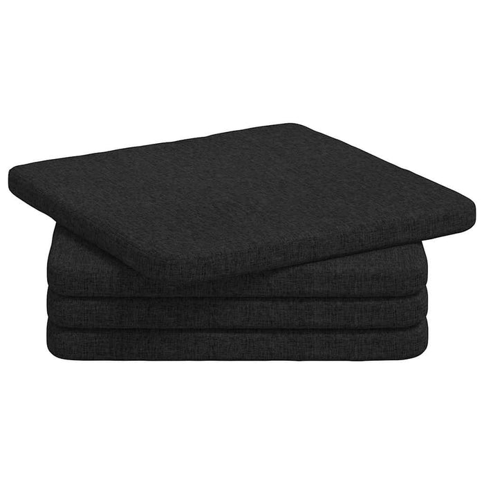 Perne de Șezut 4 pcs Negru 40 x 40 x 3 cm țesătură - WALTI WALTI