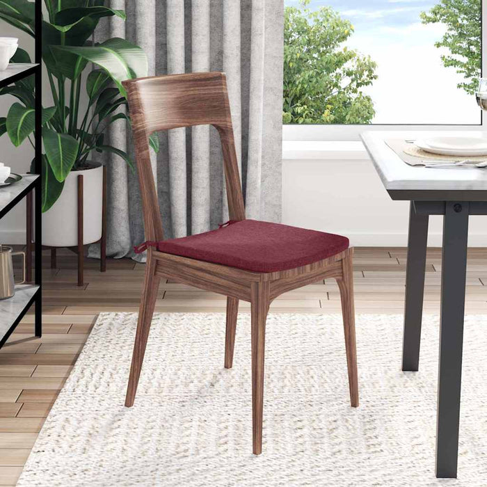 Perne de Șezut 4 pcs Roșu Vin 40 x 40 x 3 cm țesătură - WALTI WALTI