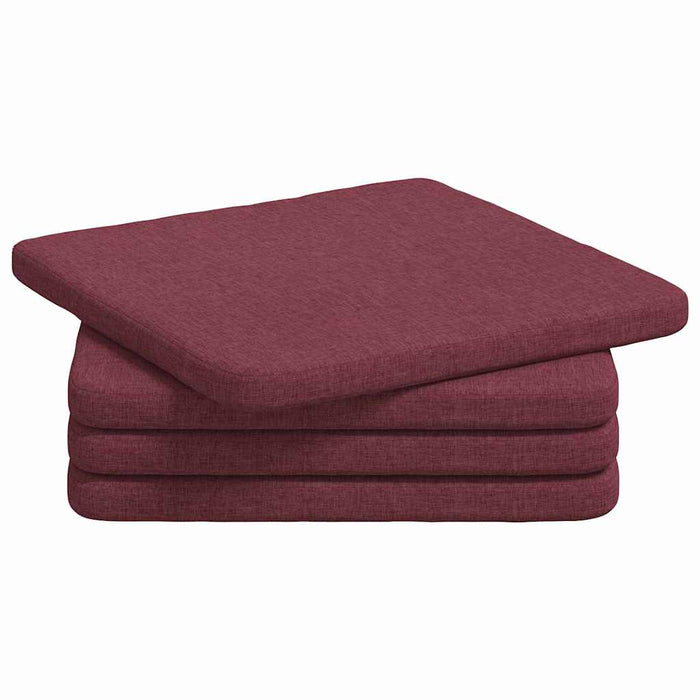 Perne de Șezut 4 pcs Roșu Vin 40 x 40 x 3 cm țesătură - WALTI WALTI