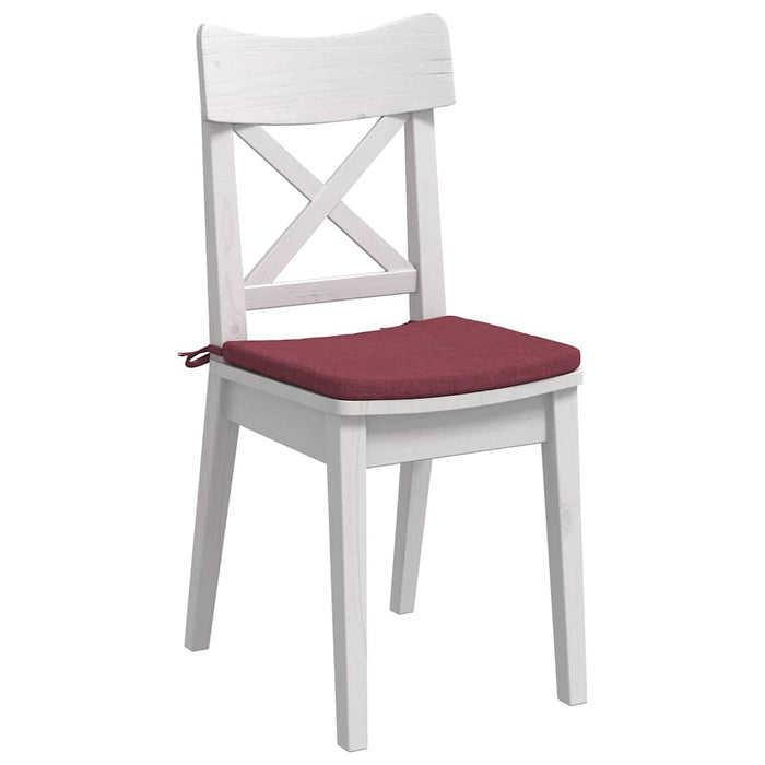 Perne de Șezut 4 pcs Roșu Vin 40 x 40 x 3 cm țesătură - WALTI WALTI