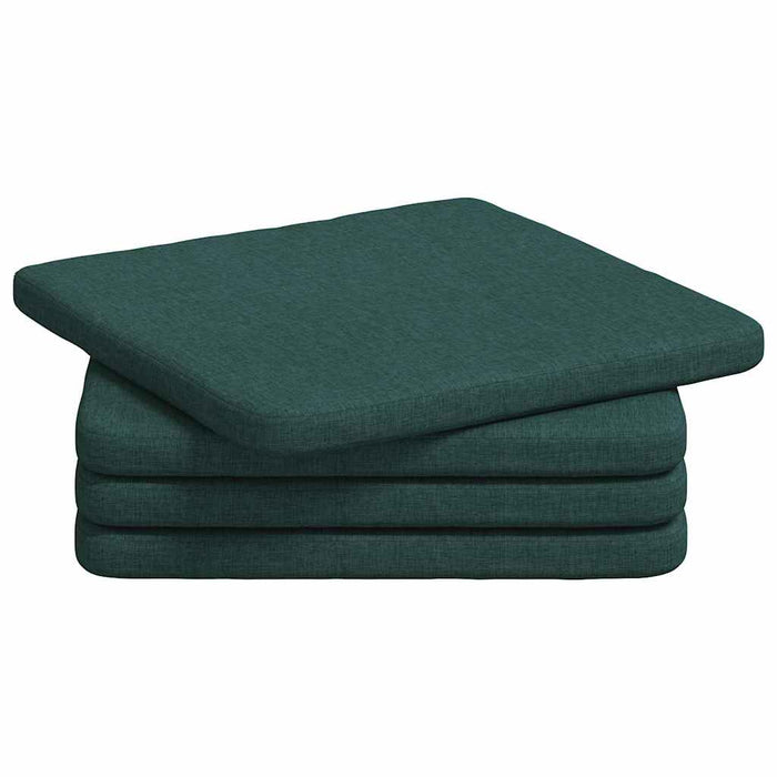 Perne de Șezut 4 pcs Verde închis 40 x 40 x 3 cm țesătură - WALTI WALTI