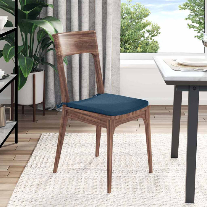 Perne de Șezut 4 pcs albastru 40 x 40 x 3 cm țesătură - WALTI WALTI