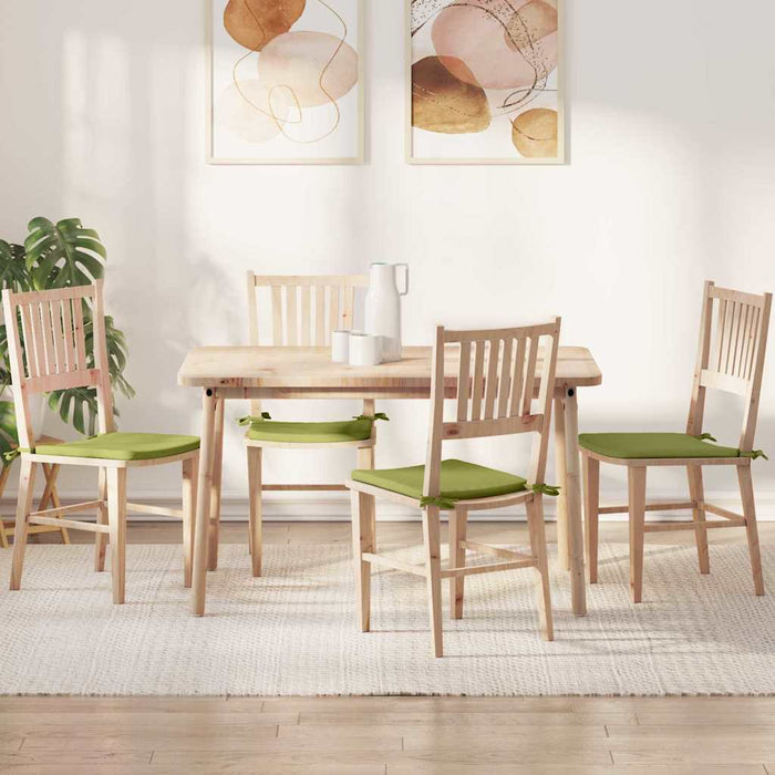 Perne de Șezut 4 pcs Verde deschis 40 x 40 x 3 cm țesătură WALTI