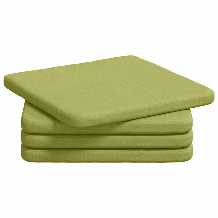 Perne de Șezut 4 pcs Verde deschis 40 x 40 x 3 cm țesătură WALTI