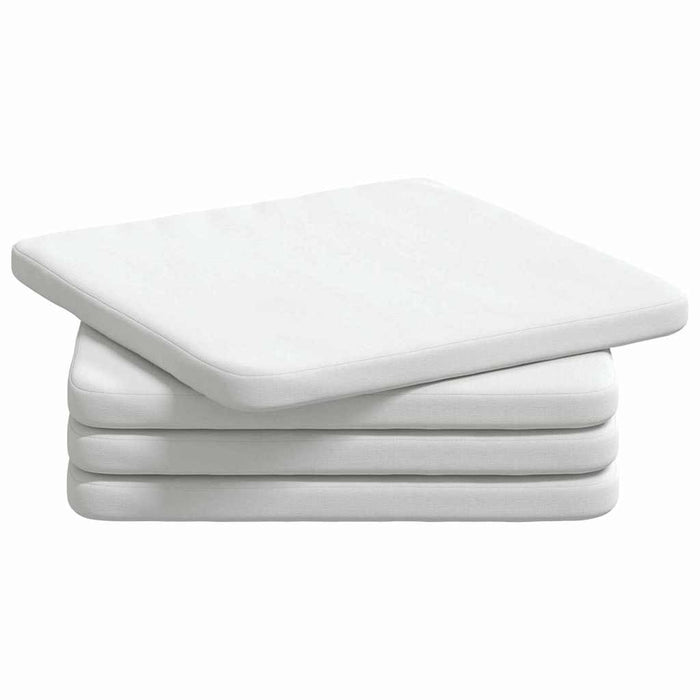 Perne de Șezut 4 pcs Alb 40 x 40 x 3 cm țesătură - WALTI WALTI