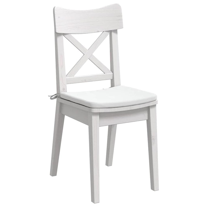 Perne de Șezut 4 pcs Alb 40 x 40 x 3 cm țesătură - WALTI WALTI
