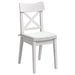 Perne de Șezut 4 pcs Alb 40 x 40 x 3 cm țesătură - WALTI WALTI