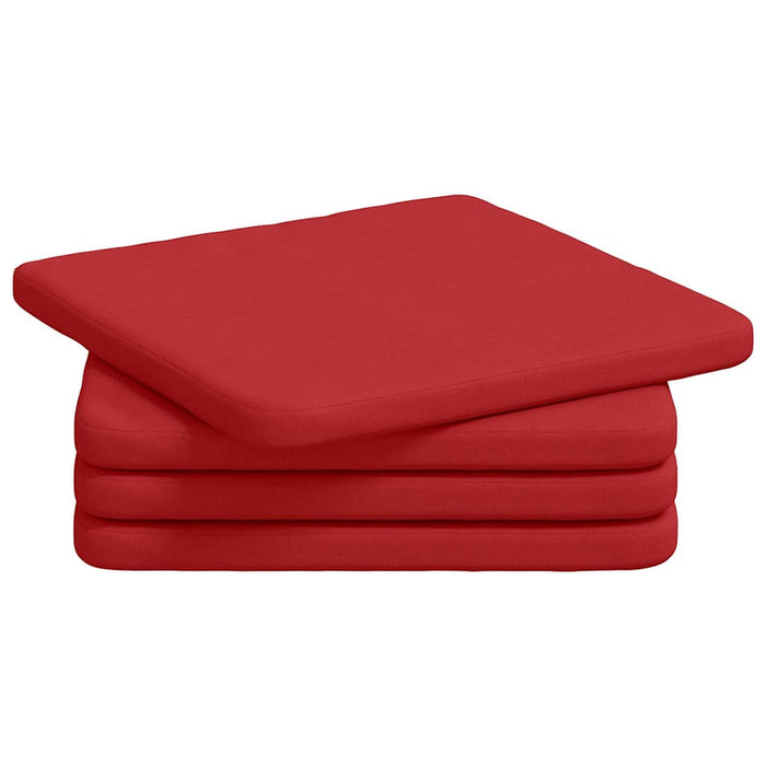 Perne de Șezut 4 pcs Roșu 40 x 40 x 3 cm țesătură WALTI