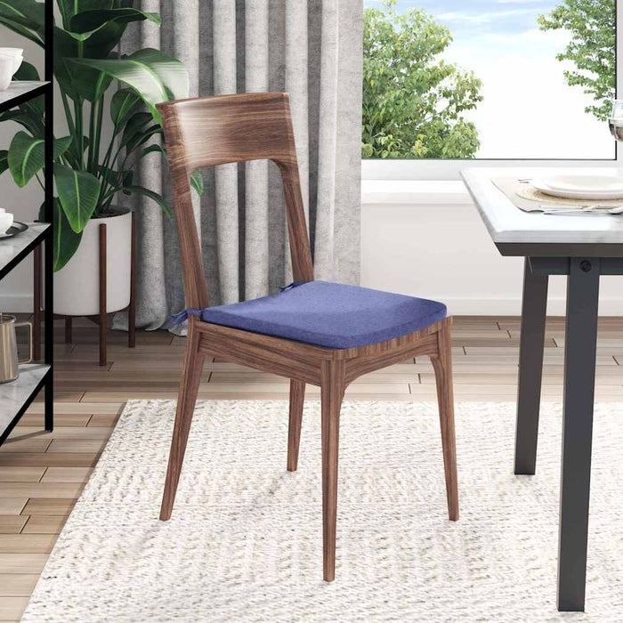 Perne de Șezut 4 pcs Albastru Jeans 40 x 40 x 3 cm țesătură - WALTI WALTI