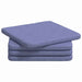 Perne de Șezut 4 pcs Albastru Jeans 40 x 40 x 3 cm țesătură - WALTI WALTI