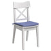 Perne de Șezut 4 pcs Albastru Jeans 40 x 40 x 3 cm țesătură - WALTI WALTI