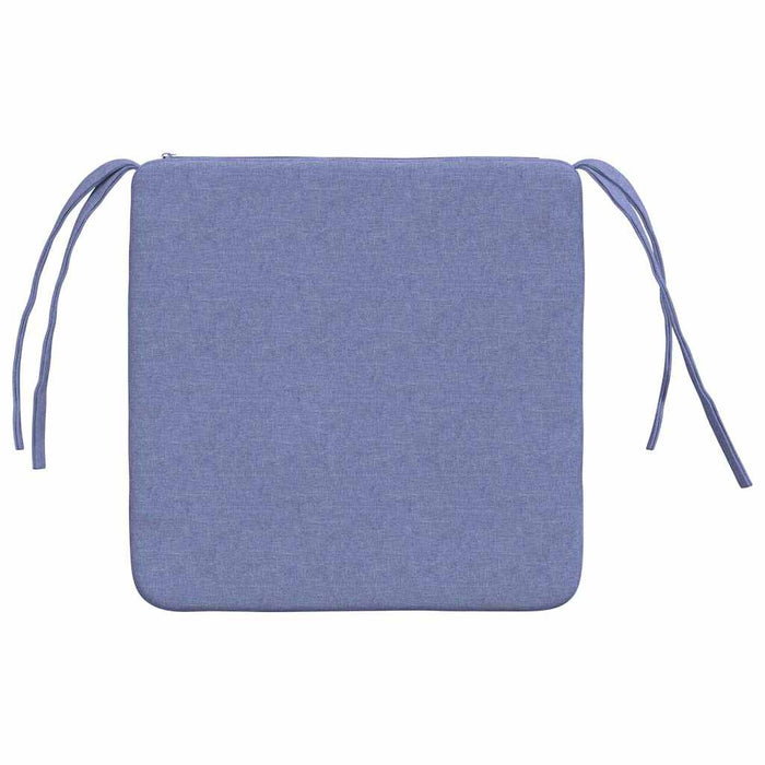 Perne de Șezut 4 pcs Albastru Jeans 40 x 40 x 3 cm țesătură - WALTI WALTI