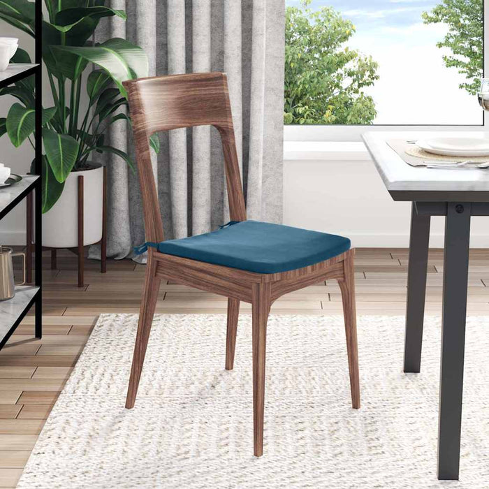 Perne de Șezut 4 pcs albastru 40 x 40 x 3 cm Catifea - WALTI WALTI
