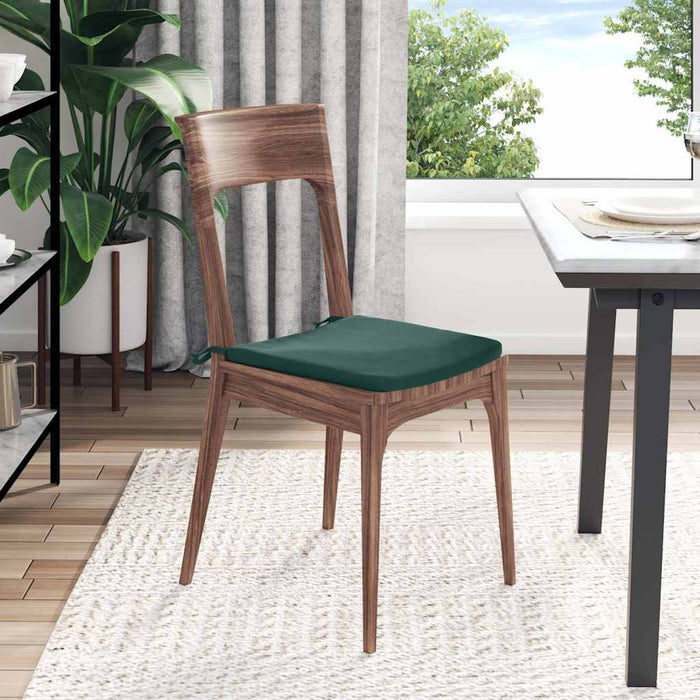 Perne de Șezut 4 pcs Verde închis 40 x 40 x 3 cm Catifea - WALTI WALTI
