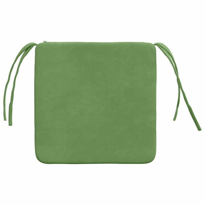 Perne de Șezut 4 pcs Verde deschis 40 x 40 x 3 cm Catifea - WALTI WALTI