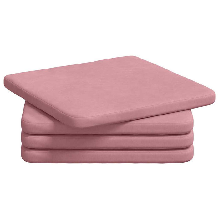 Perne de Șezut 4 pcs Roz 40 x 40 x 3 cm Catifea - WALTI WALTI
