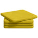 Perne de Șezut 4 pcs Galben 40 x 40 x 3 cm Catifea - WALTI WALTI