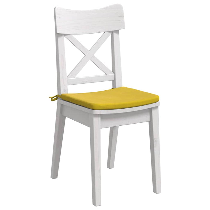 Perne de Șezut 4 pcs Galben 40 x 40 x 3 cm Catifea - WALTI WALTI