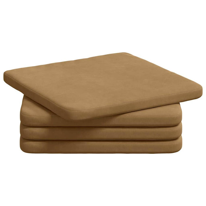 Perne de Șezut 4 pcs Maro 40 x 40 x 3 cm Catifea - WALTI WALTI