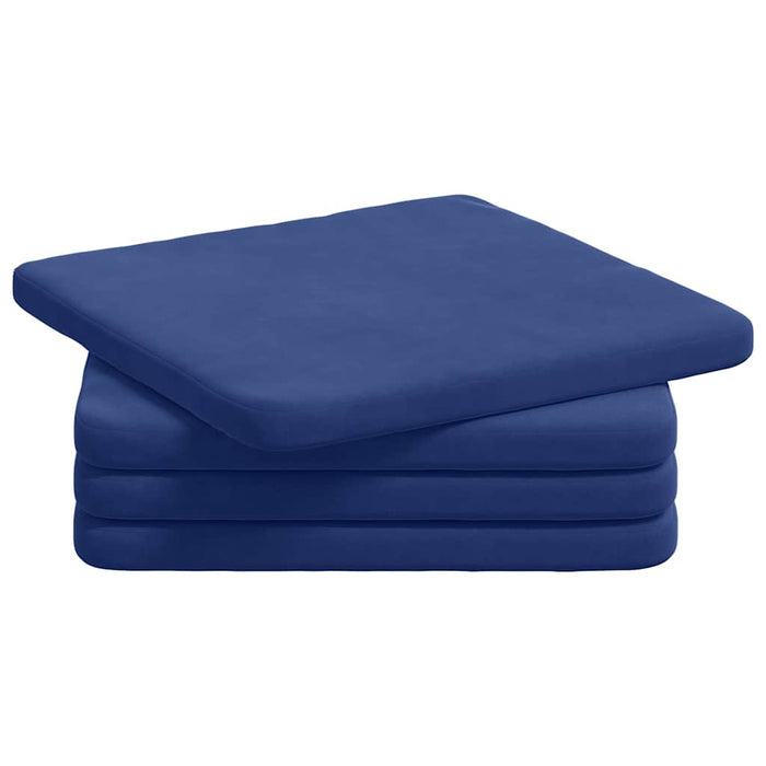 Perne de Șezut 4 pcs Albastru Poliție 40 x 40 x 3 cm Catifea - WALTI WALTI