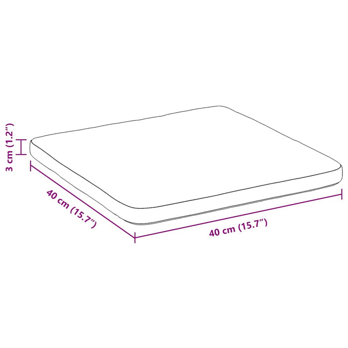 Perne de Șezut 4 pcs Gri deschis 40 x 40 x 3 cm - WALTI WALTI