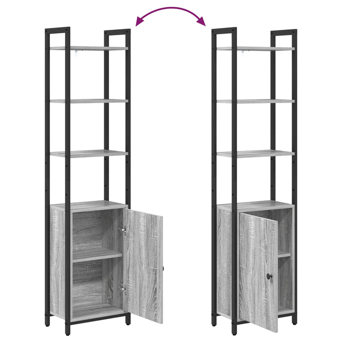 Dulap pentru cărți Gri Sonoma 40 x 24 x 161 cm Lemn compozit - WALTI WALTI