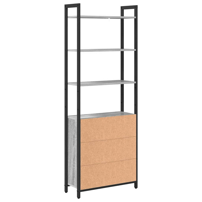 Dulap pentru cărți Gri Sonoma 60 x 24 x 161 cm Lemn compozit - WALTI WALTI
