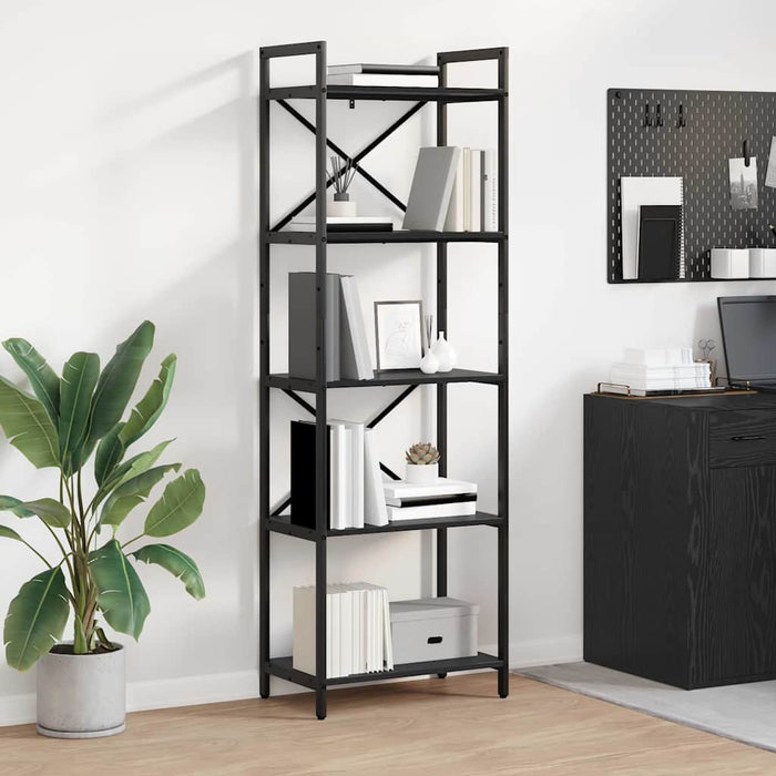 Raft pentru cărți Stejar Negru 56 x 34 x 171 cm Lemn compozit - WALTI WALTI