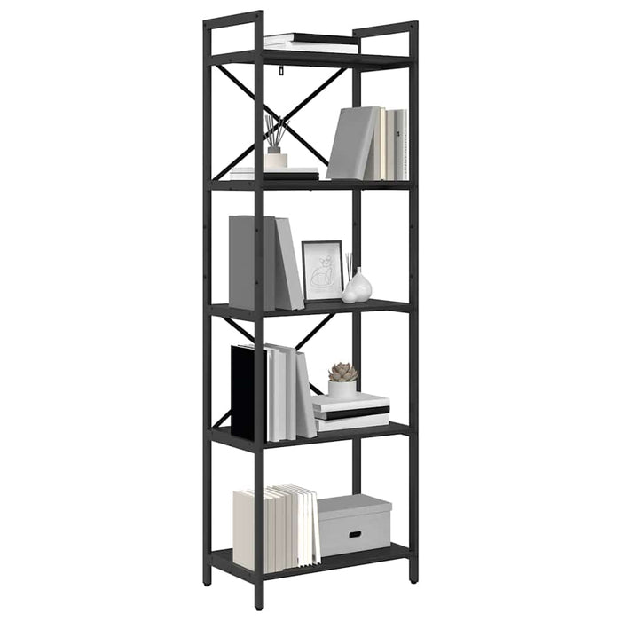 Raft pentru cărți Stejar Negru 56 x 34 x 171 cm Lemn compozit - WALTI WALTI