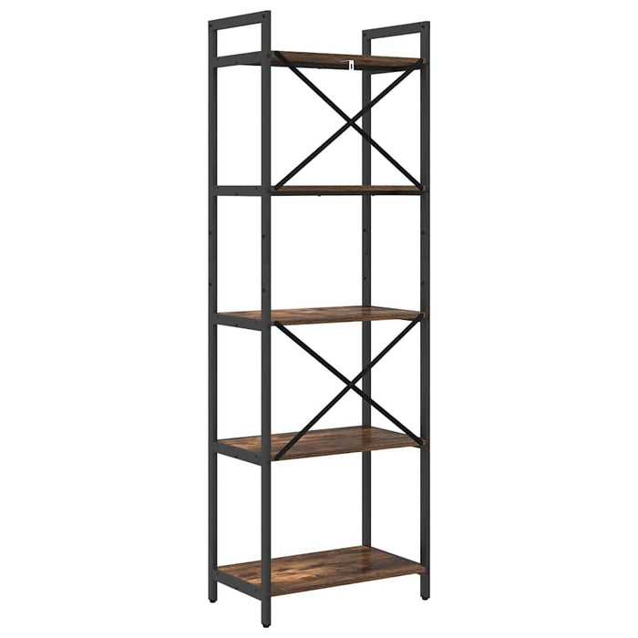 Raft pentru cărți Stejar fumuriu 56 x 34 x 171 cm Lemn compozit - WALTI WALTI