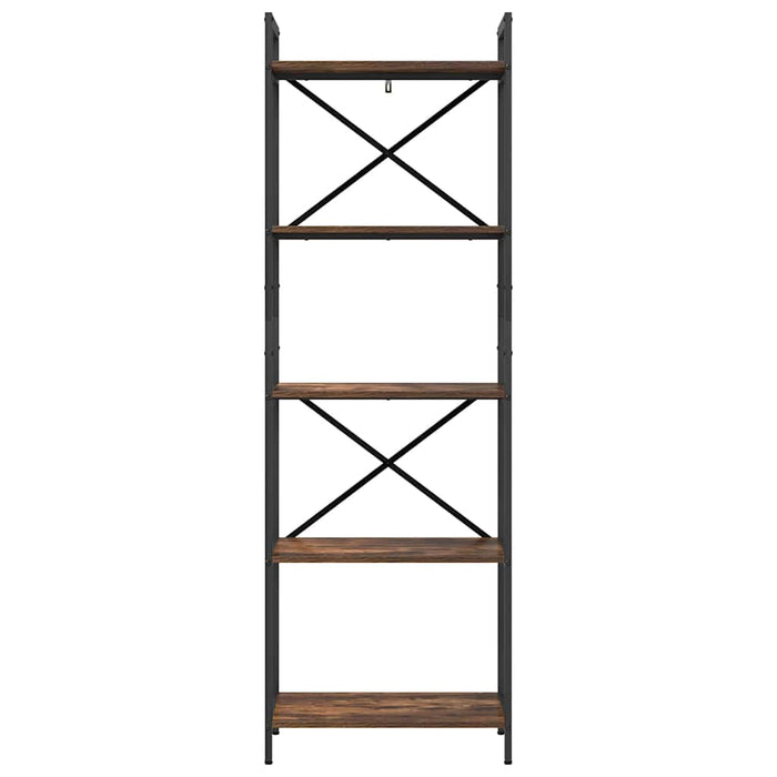 Raft pentru cărți Stejar fumuriu 56 x 34 x 171 cm Lemn compozit - WALTI WALTI