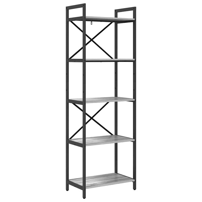 Raft pentru cărți Gri Sonoma 56 x 34 x 171 cm Lemn compozit - WALTI WALTI