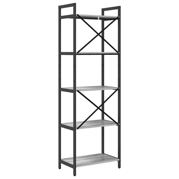 Raft pentru cărți Gri Sonoma 56 x 34 x 171 cm Lemn compozit - WALTI WALTI
